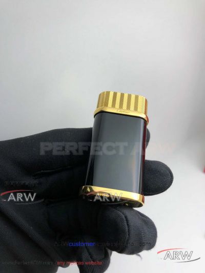 ARW 1:1 Replica Cartier Limited Editions Gold Cap Jet lighter Black&Gold  